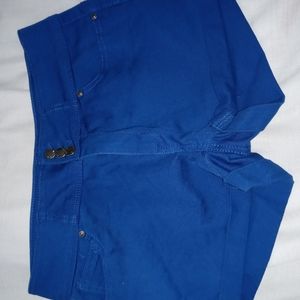 Wax blue jeans shorts